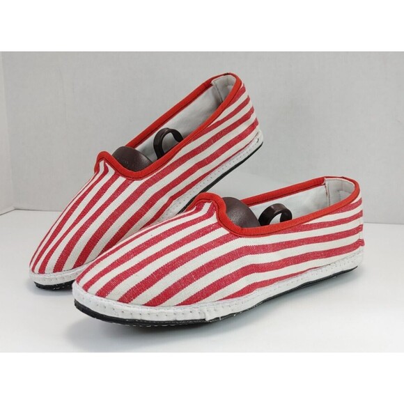 DROGHERIA CRIVELLINI WOMEN'S FURLANE SLIPPERS — RED STRIPE TYRE SOLES SIZE US 10 - Picture 8 of 16